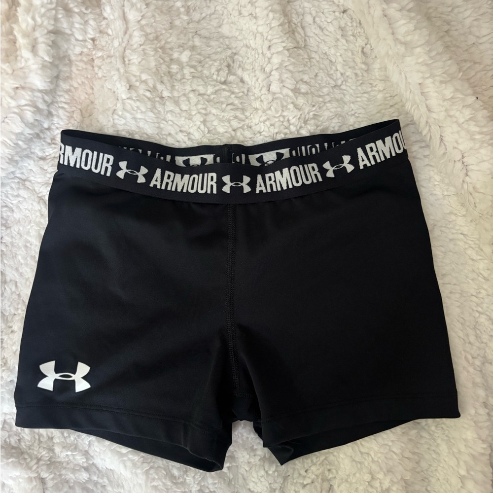 Under Armour Black Athletic Shorts with Elastic Waistband